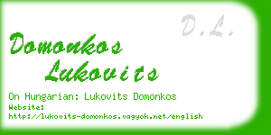 domonkos lukovits business card